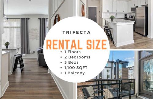 First Ward Apartamento | Modern Uptown 2BR Free Parking & Private Balcony