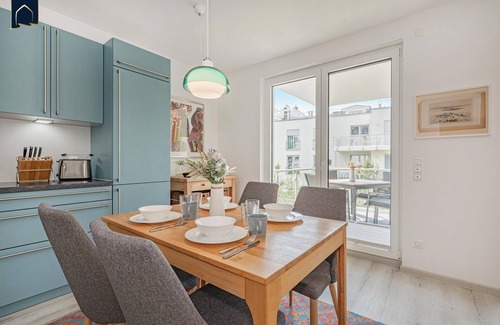 Zirchow Apartamento | Modern vacation apartment with balcony, sauna and garden view on the Szczecin Lagoon