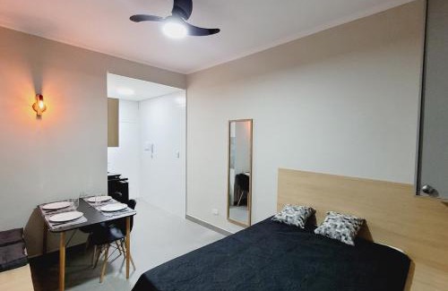Ponta da Praia Apartamento | Moderno kitnet frente mar - Ponta da Praia, Santos