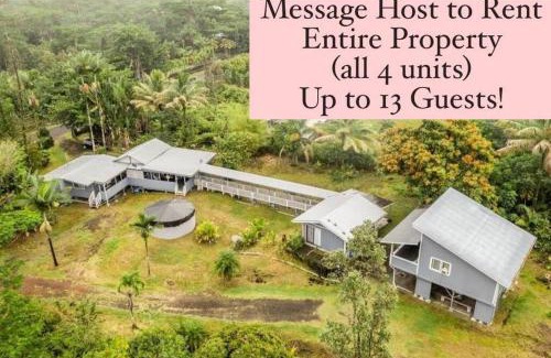 Keaau Apartamento | Monstera Bungalow, Spacious, King Bed, Big Kitchen