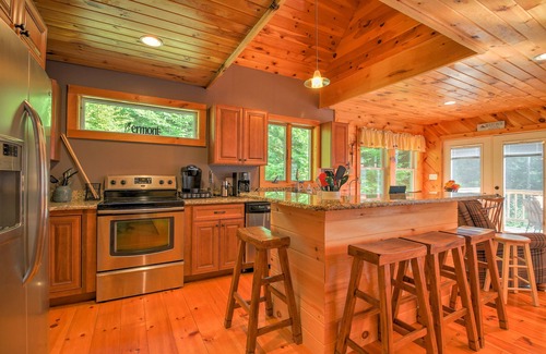 Wardsboro Casa | Mount Snow Area Home with a Hot Tub, Fire Pit, Set Back in the Woods!
