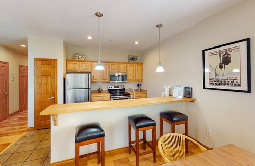 Willow Grove Condominio | Mountain Condo by the River & Town w/ Shared Hot Tub, Private Balcony, & WiFi