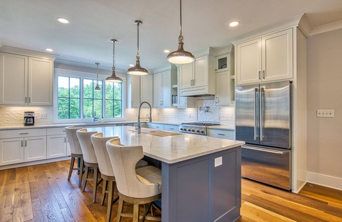 Mill Spring Casa | Mountain & lake-view luxury home with hot tub, deck, & pergola - dog-friendly