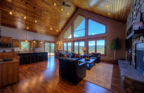 Sturgis Casa | Mountain-view home w/private hot tub, natural gas grill & gas fireplaces