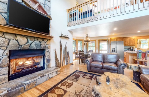 Murphy Casa | Mountain View Home w/ Private Hot Tub, Game Room, & Relaxing Creek on Property