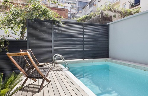 Sant Gervasi Apartamento | My Space Barcelona: 2 Apart. con piscina privada en Sant Gervasi para 20 pax