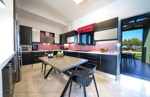 Agia Villa | MythicOlive one floor Private Pool villa with playground