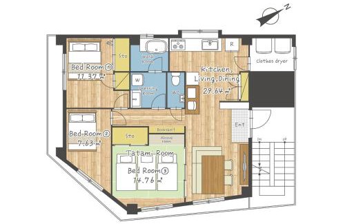 Matsuyama Apartamento | Naha Gajumaru Apartment Hotel 201