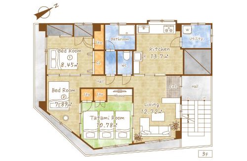 Matsuyama Apartamento | Naha Gajumaru Apartment Hotel 301