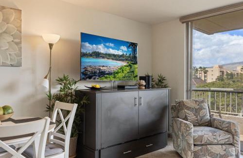 Kihei Apartamento | Nani Kai Hale 403- Top floor 1 bedroom with AC & partial ocean view