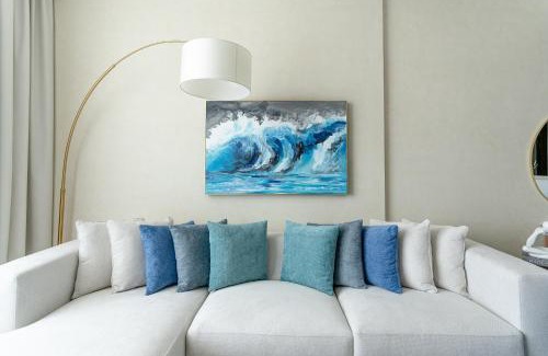 Mina Al Arab Apartamento | Nasma Luxury Stays - Calming Blues Stylish 1BR in Hayat Island