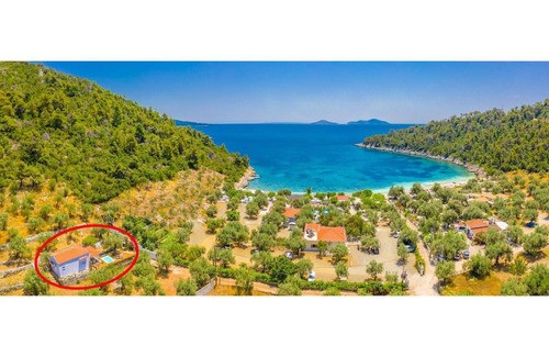 Votsi Villa | Neptune: Private Pool, Walk to Beach, A/C, WiFi