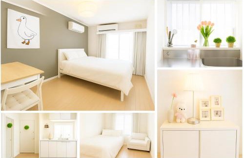 Okubo Apartamento | New!편의점10초#신주쿠2분#신오쿠보역5분#12평#최대3명#부엌침실#나리타공항50분#러블리아파트#고급매트리스