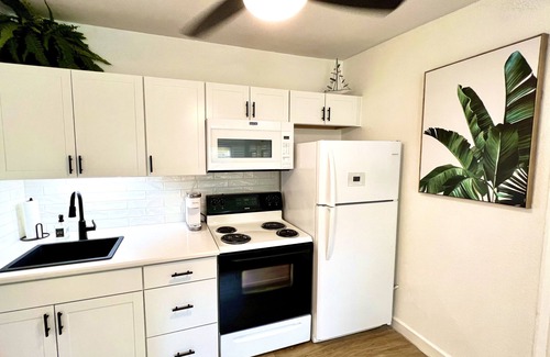 Dunedin Apartamento | NEW! 1-blk to Waterfront, Sunsets, Bike Path. Tri-plex Studio Apartment