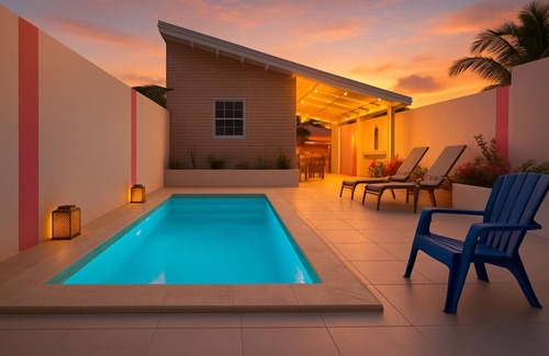 De Bruynewijk Villa | 2 Bed/ 2 Bath Tropical Villa. Ultimate Escape! Private Pool. Covered Patio & BBQ