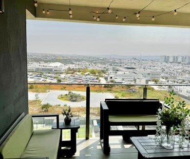 Querétaro Apartamento | New Bamboo Horizon pool, gym and coworking