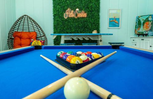 Whitney Beach Casa | NEW! Blue Iguana! Tropical backyard oasis with heated pool, hot tub, fire table, and more!