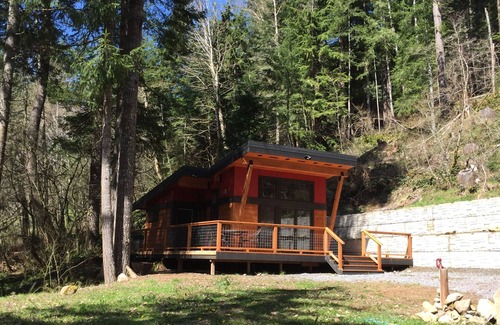 Paradise Estates Cabina | Nueva Mt. Moderno Rainier Cabin - envolvente de la cubierta, chimenea, wifi, Netflix + más
