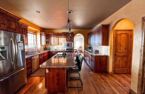 Colorado Springs Casa | NEW! Pikes Peak View with Pool Table & Movie Room