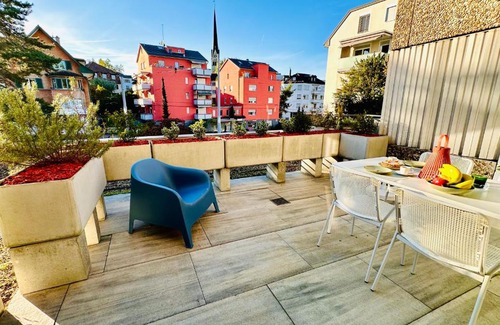 Oerlikon Apartamento | New Studio with Sunny Terrace & Air Condition