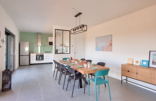 Pleneuf-Val-Andre Casa | Nueva villa con vistas al mar piscina para 9