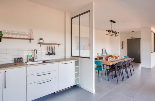 Pleneuf-Val-Andre Casa | Nueva villa con vistas al mar piscina para 9