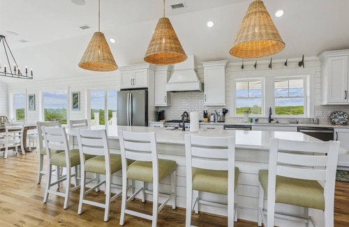 Pine Island Casa | Newbern - New Cons. Semi Oceanfront in Corolla with Fire Pit, Elevator, Hot Tub and More!