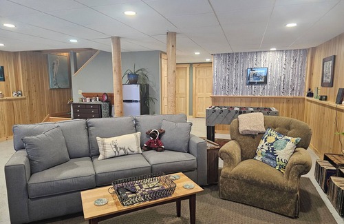 Rangeley Casa | Newly built cedar Log Home overlooking Rangeley Lake with views galore