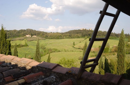 Poggiarello Villa | Apartamento en villa con piscina, WIFI, TV, patio, vista panorámica, cerca de San Gimignano