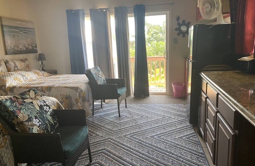 Kehena Apartamento | Bonito estudio con aire acondicionado cerca de las playas de Kehena / Pohoiki y campos de lava - para 3 personas