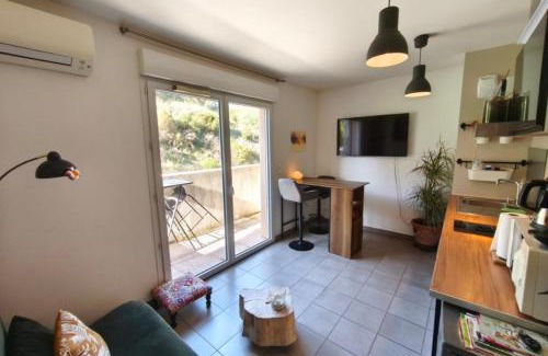 Sarrola-Carcopino Apartamento | Nice T2 with Wifi - balcony and view