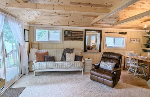 Solon Township Casa | No wake lakefront cottage with tiered decks and a quiet, friendly neighborhood