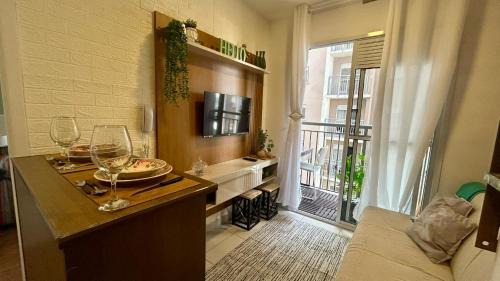 Panamby Apartamento | O mais completo Studio com sacada prox Tokio Marine Hall