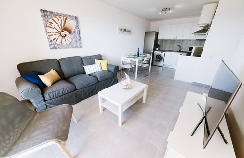 Gran Tarajal Apartamento | Apartamentos Ocean View.Primera línea de playa.Terraza vista al mar.Wifi.Parking