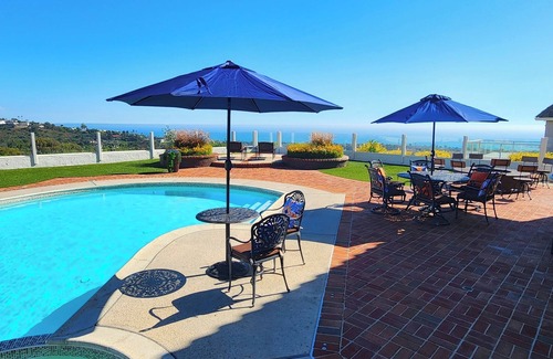 San Juan Capistrano Casa | Ocean View 4 Bedroom Home with Private, Heated Pool & Jacuzzi with Firepit & BBQ