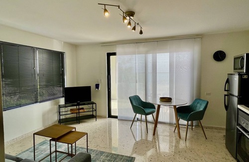 Oranjestad Condominio | Oceanfront 1-BDR Condo: King-Bed|Pool|Full-Kitchen|Sofa-Bed|Mini-Beach|Dock