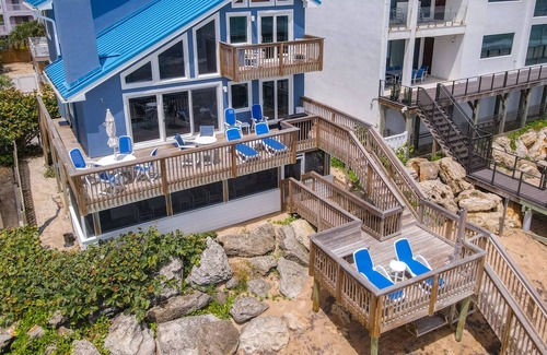 Bethune Beach Casa | Oceanfront home on quiet beach! Four levels of sun decks! 6847S