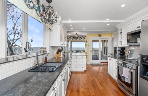 Sagamore Beach Casa | Oceanfront home on Sagamore Beach with panoramic views of Cape Cod Bay, sleeps 10