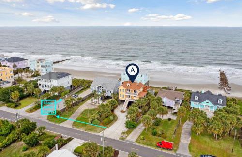 Folly Beach Casa | Oceanfront w Pool Panoramic Deck Views 5BDR Folly Ocean Breeze by AvantStay
