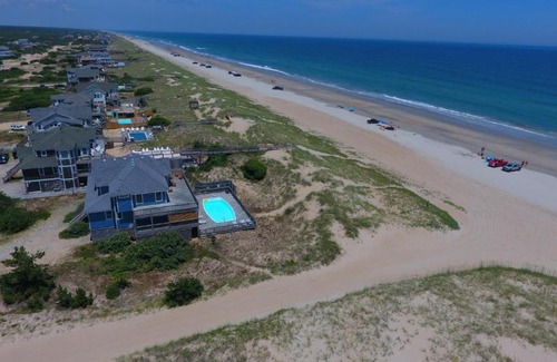 Carova Beach Casa | Oceanfront, Wild Horses, Ocean Views, Private Pool, 4x2251, Beauty & The Beach