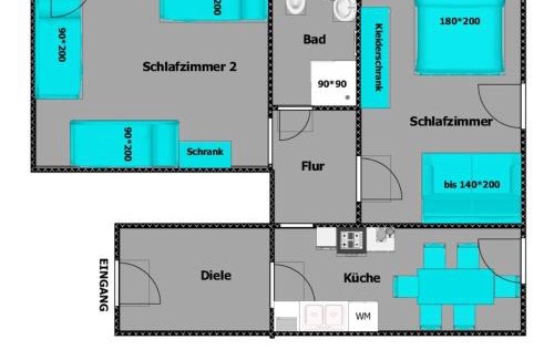 Hofgeismar Apartamento | OCTOPUS-2 Monteurwohnung in Zentrum! 2-zkb im 2og