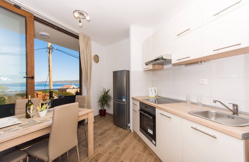 Veliki Drvenik Apartamento | Apartamento de una habitación con terraza y vista al mar Drvenik Veliki, Drvenik (A-16377-d)