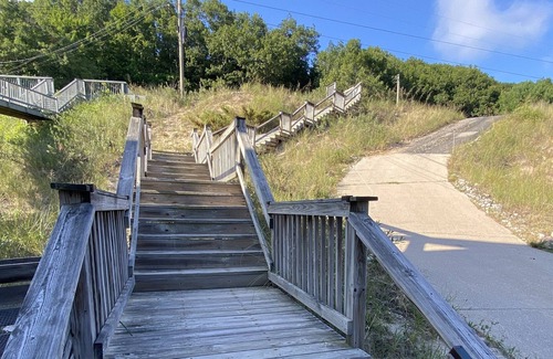 Shelby Casa | Only a 3 minute walk to a beautiful private Lake Michigan beach