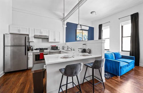 Central Business District Apartamento | Open space lux studio near EWR - 1 min walk to Prudential