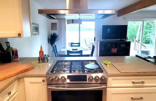 Greenbush Cabaña | Oscoda Cedar Lake updated waterfront beach cottage