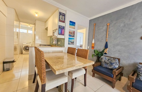 Tombo Apartamento | Pé na areia do Guarujá - Praia do Tombo (5-E)