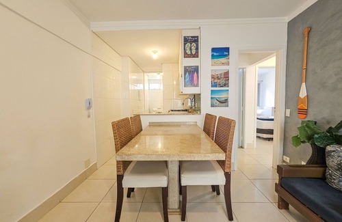Tombo Apartamento | Pé na areia do Guarujá - Praia do Tombo (5-E)