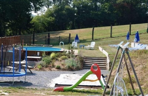 Meilhac Casa | Parque natural del Périgord-Lemosín Casa de madera, Piscina