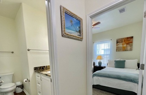 Port Bolivar Casa | Palm Paradise 3 Bedroom Home by Redawning