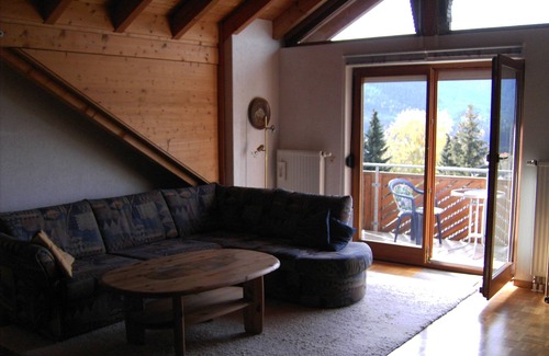 Neustadt Apartamento | Panoramic view over Titisee-Neustadt in 2-room top floor apartment with balcony
